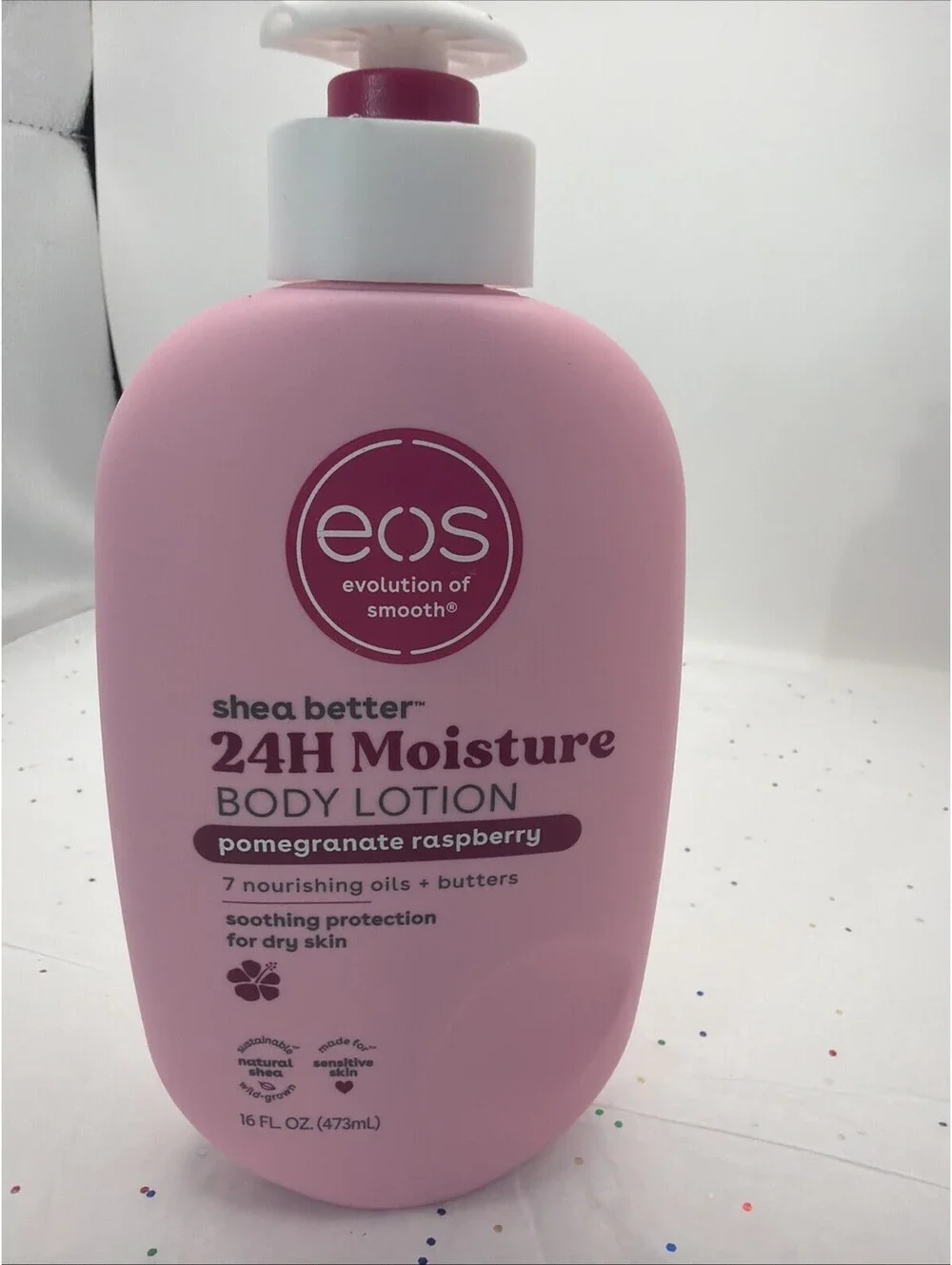eos Shea Better Lotion Pomegranate Raspberry 16 oz 24H Moisture Shea Butter NEW